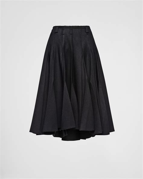 prada stripe skirt|prada black pleated skirt.